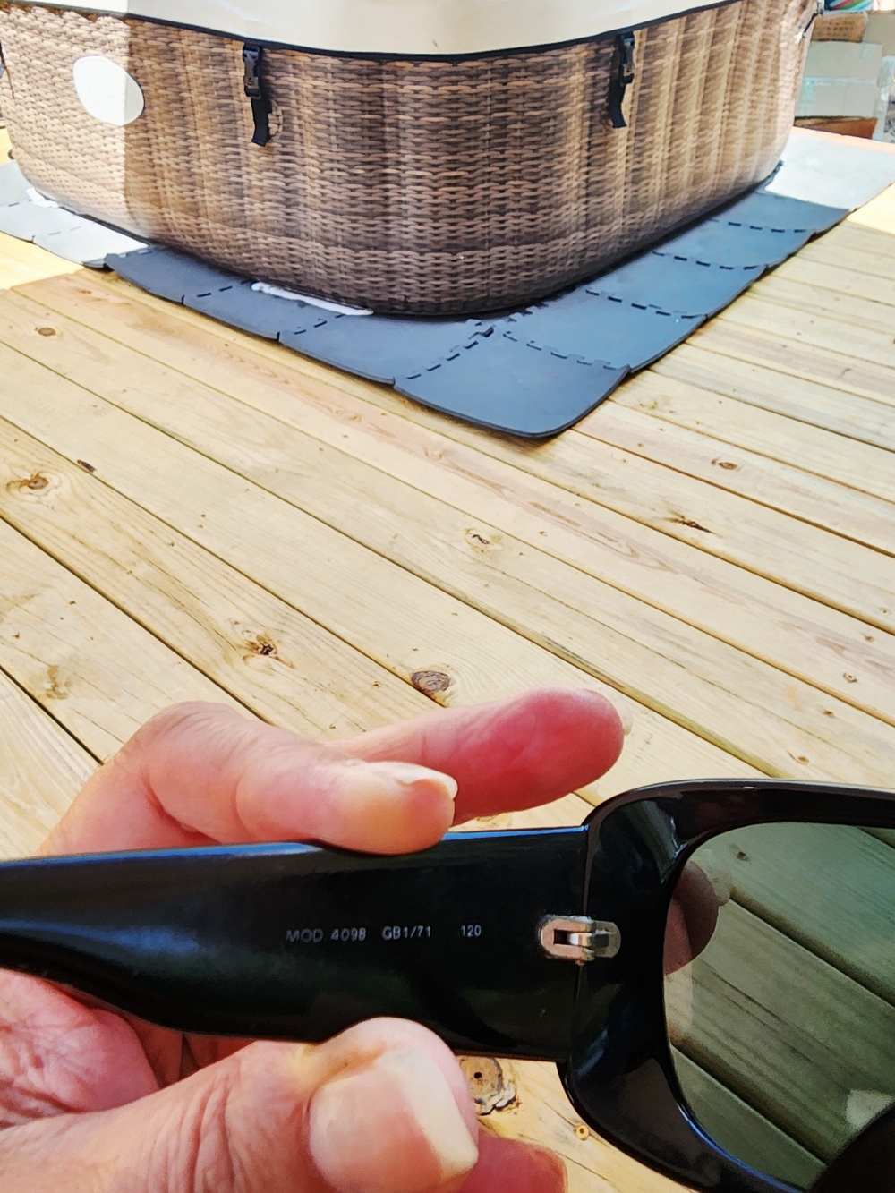 Versace Black Sunglasses with Gold Logo - Picture 8 of 8